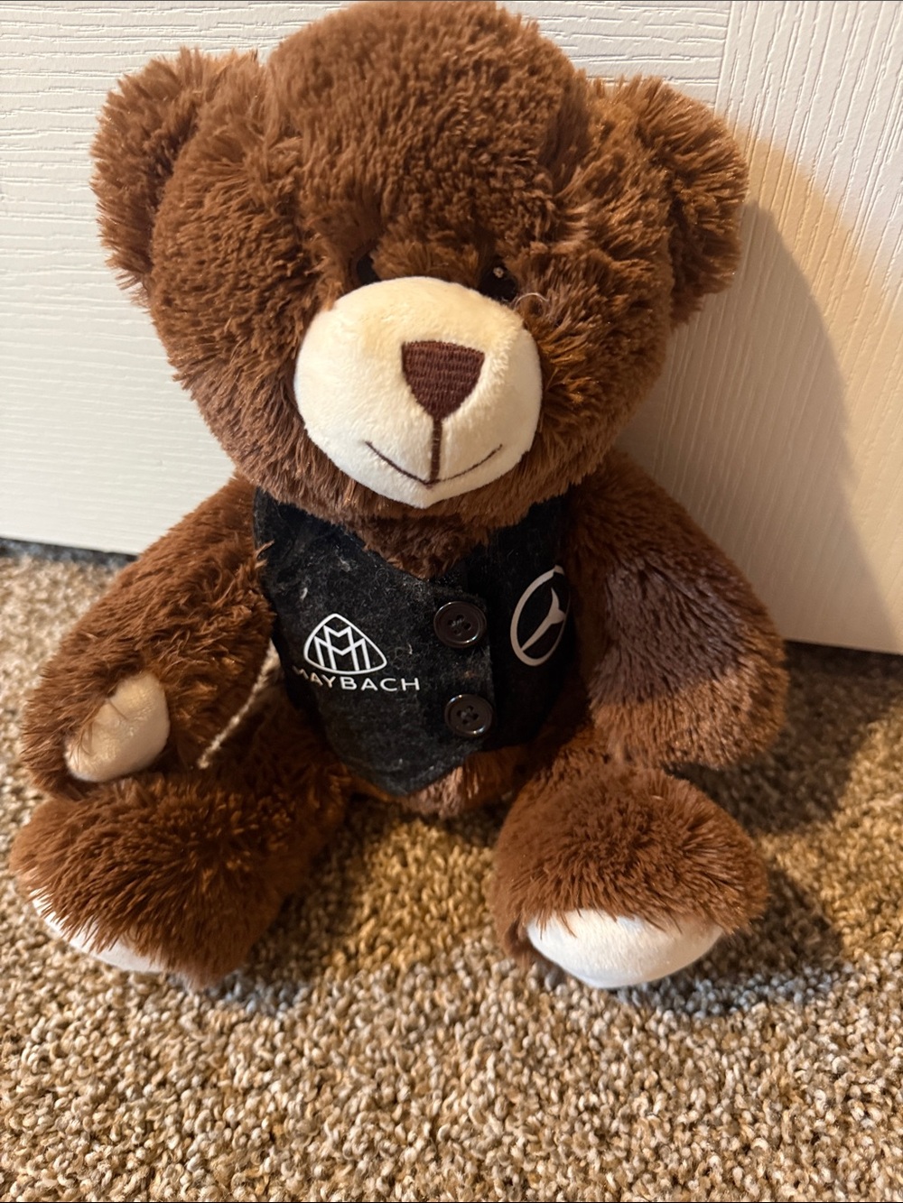 Mercedes Brown Plush Teddy Bear with Logo Vest